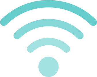 Grafik eines WLAN Signals.