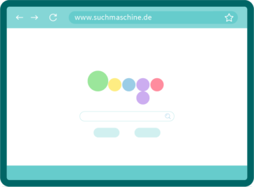 Eine Suchmaschine in einem Browser ist zu sehen.