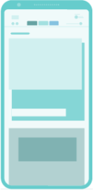 Mehrere abstrahiert dargestellte Fenster sind in einem Smartphone-Bildschirm geöffnet.