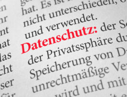 Wörterbuch mit dem Begriff Datenschutz