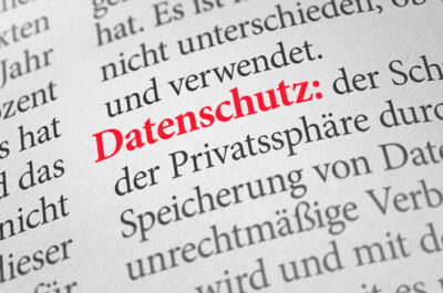 Wörterbuch mit dem Begriff Datenschutz