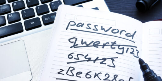 Strong,And,Weak,Easy,Password.,Note,Pad,And,Laptop.