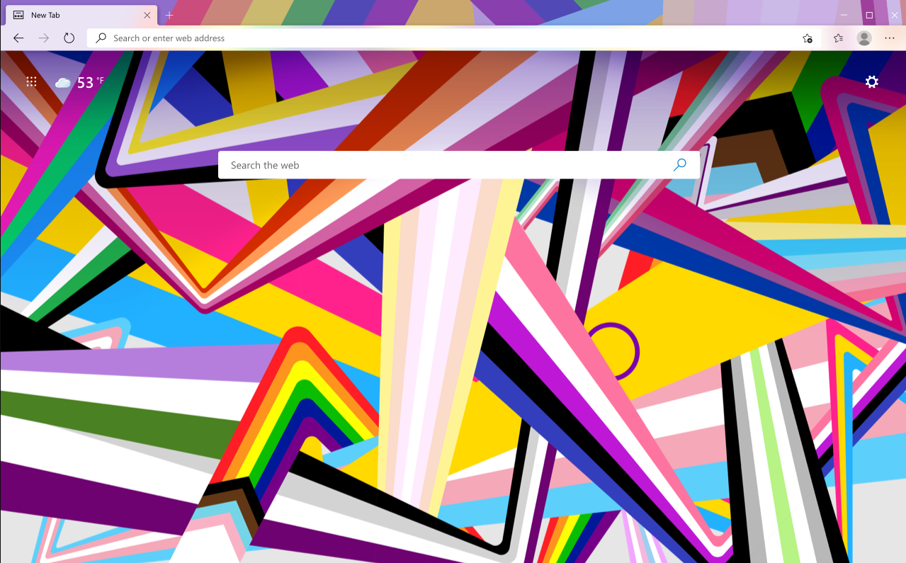 Das Pride-Theme für den Microsoft Edge Browser.