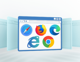 Logos der populärsten Browser in einem Fenster. Bild: Canva