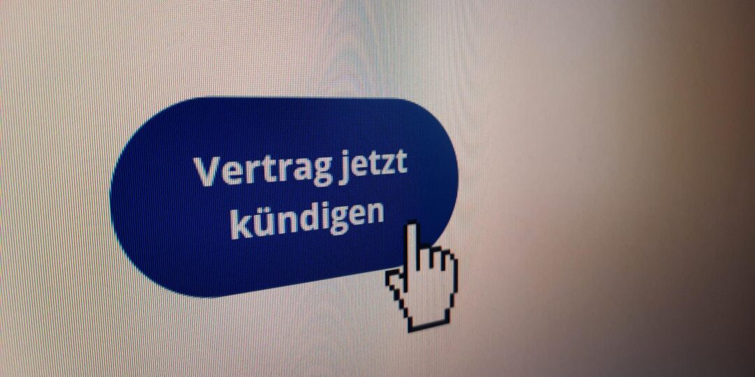 Kündigungsbutton für einen Online-Vertrag. Bild: Manfred Rump / DiFü