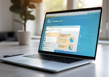 Onlinebanking am Laptop