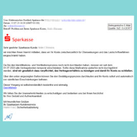 Beispiel einer Phishing Mail