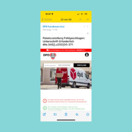 Beispiel einer Phishing Mail