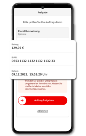 Auftrag freigeben in einer TAN-App